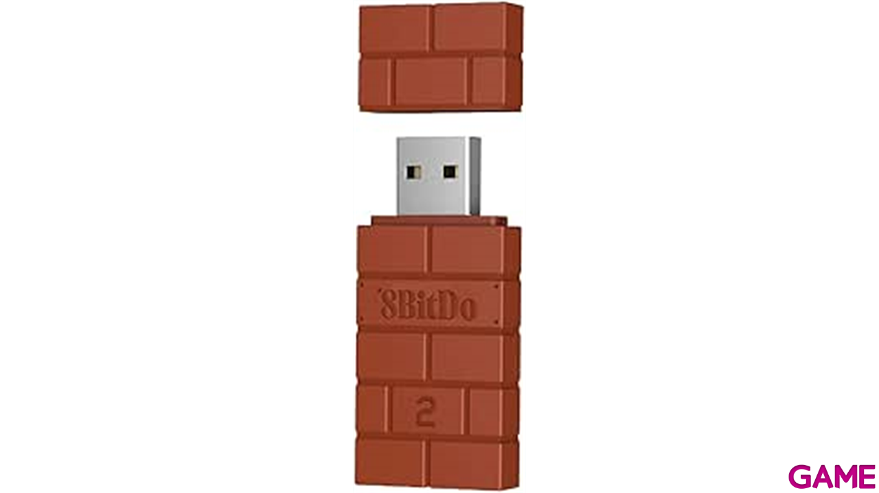8BitDo USB Wireless Adapter 2 Marron - Adaptador Wireless-2