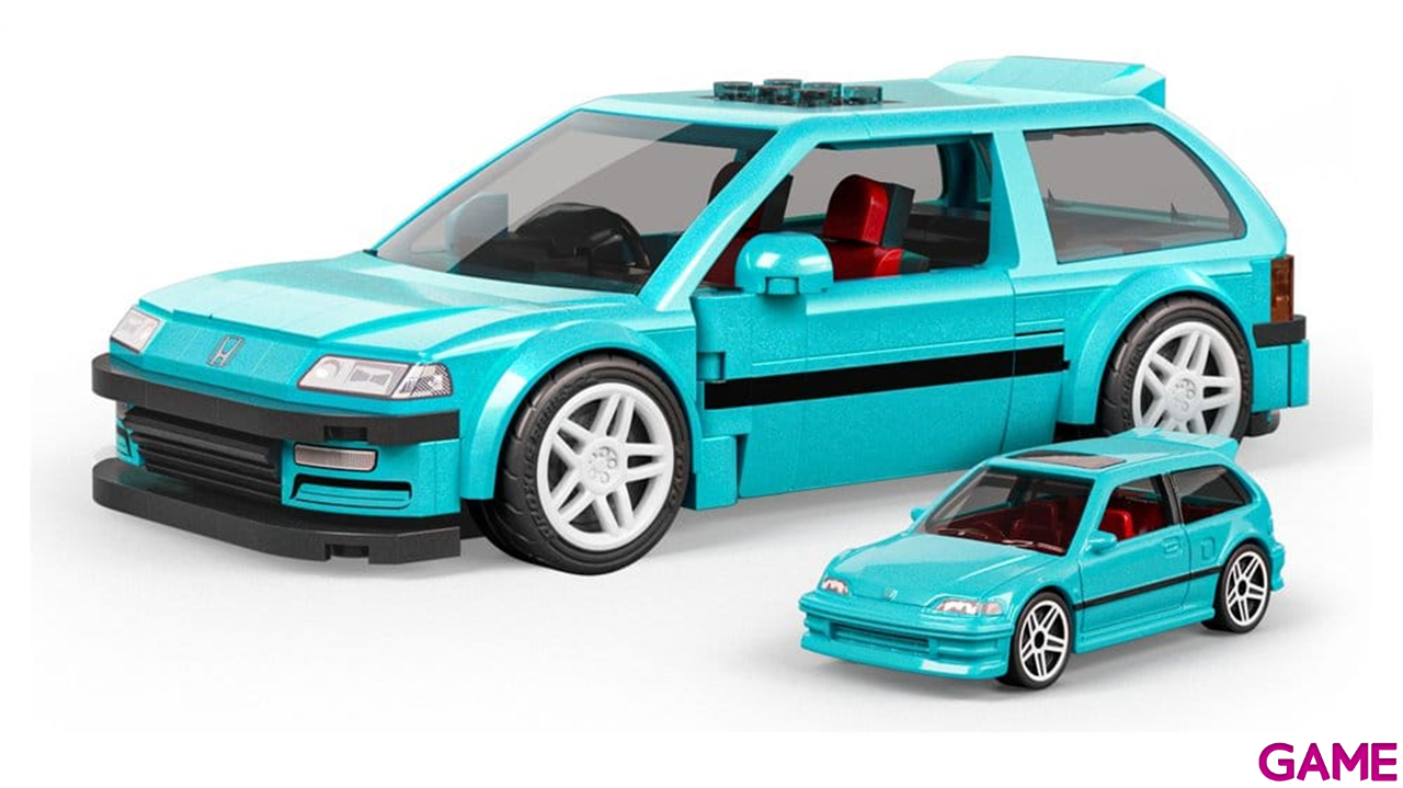 Set de Construccion Hot Wheels Speed Series Mattel Brick Shop Building Set 1/32 Custom 90 Honda Civic EF-0