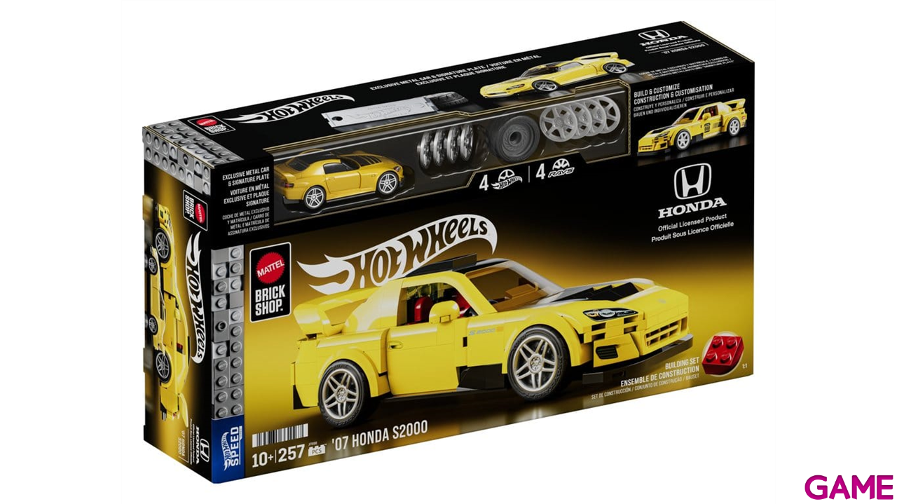 Set de Construccion Hot Wheels Speed Series Mattel Brick Shop Building Set 1/32 07 Honda S2000-1