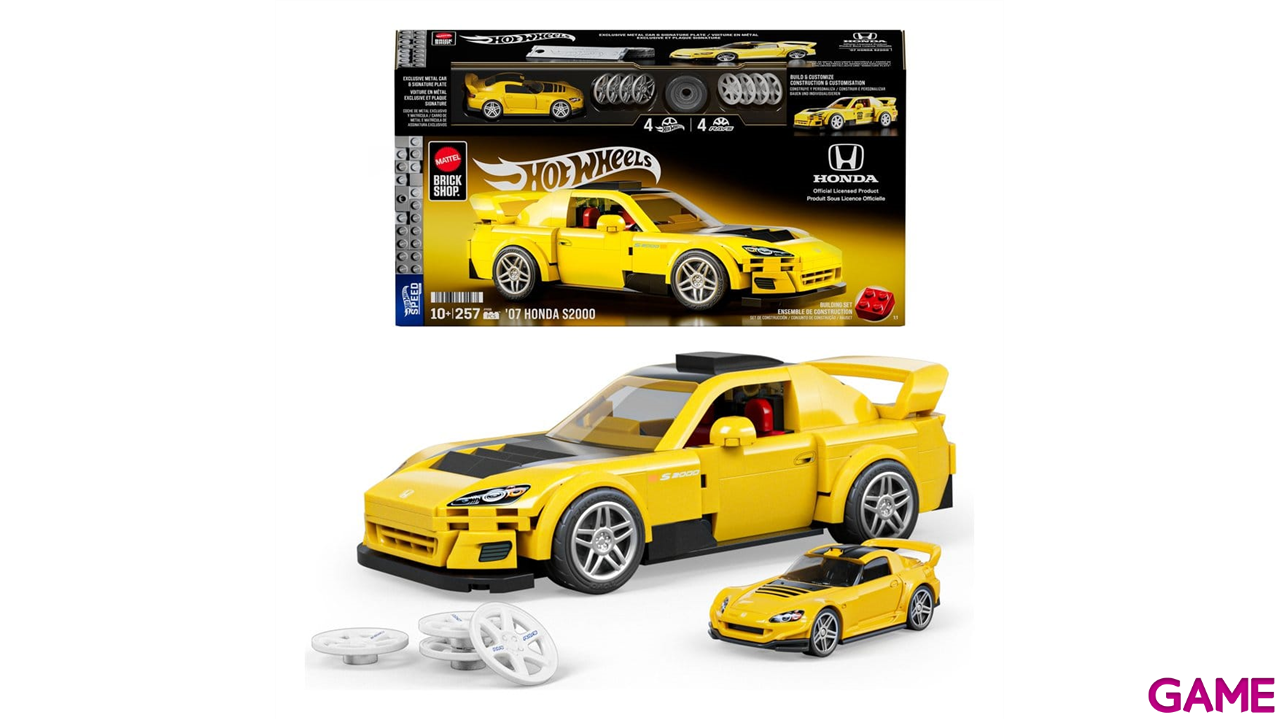 Set de Construccion Hot Wheels Speed Series Mattel Brick Shop Building Set 1/32 07 Honda S2000-3