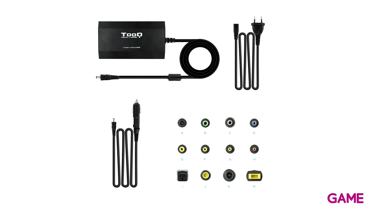 TooQ CARGADOR UNIVERSAL PORTATIL TQLC-100BS01M 100W 3 EN 1 USB-0