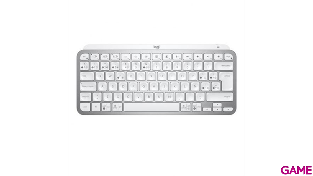 Logitech MX Keys Mini Wireless + Bluetooth Aluminio Blanco - Teclado-0