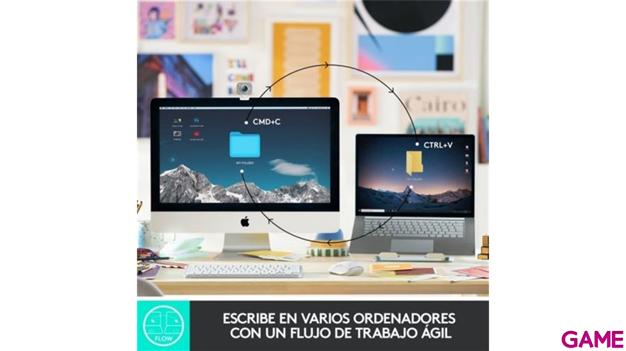 Logitech MX Keys Mini Wireless + Bluetooth Aluminio Blanco - Teclado-2