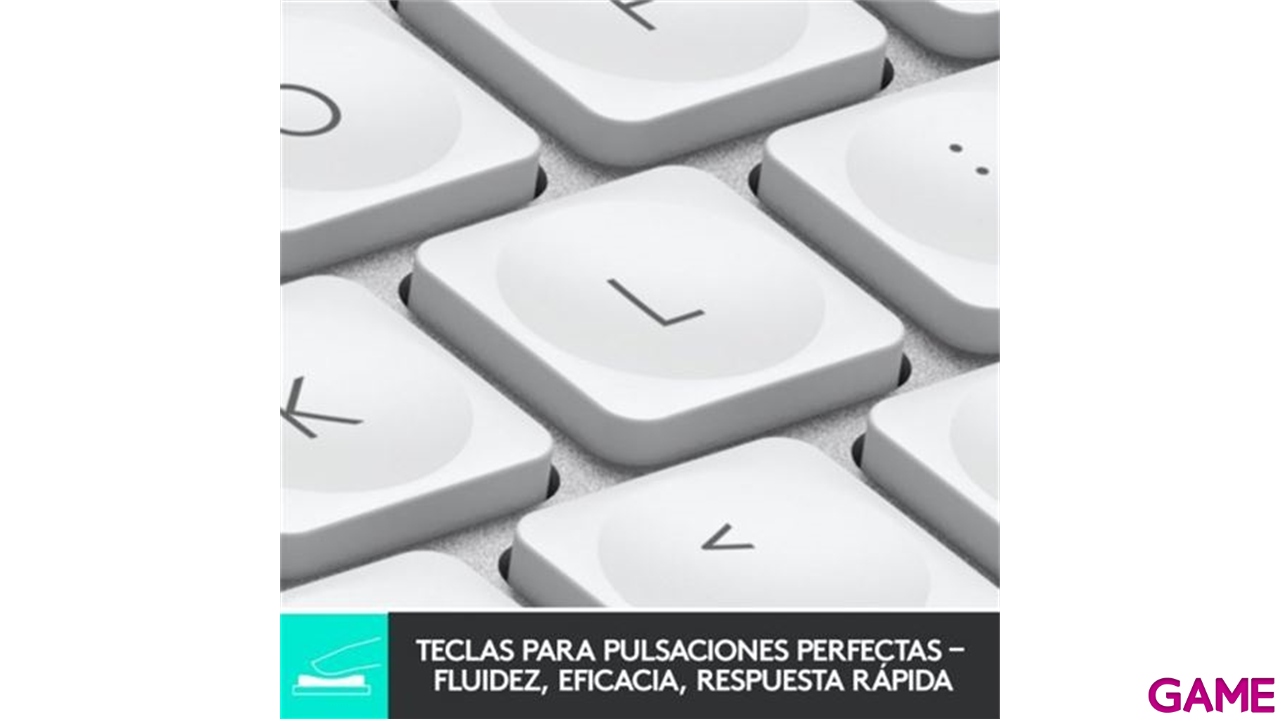 Logitech MX Keys Mini Wireless + Bluetooth Aluminio Blanco - Teclado-3