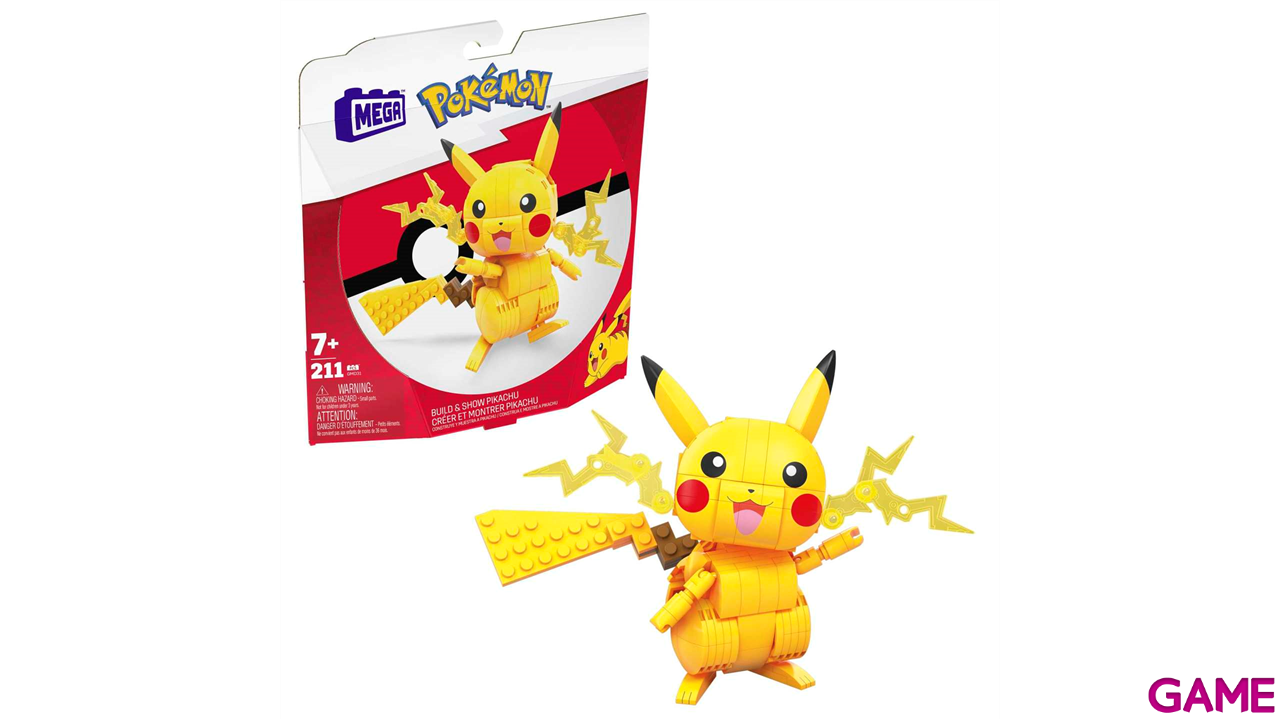 MEGA Construx Pokémon Construye y Muestra Pikachu-1