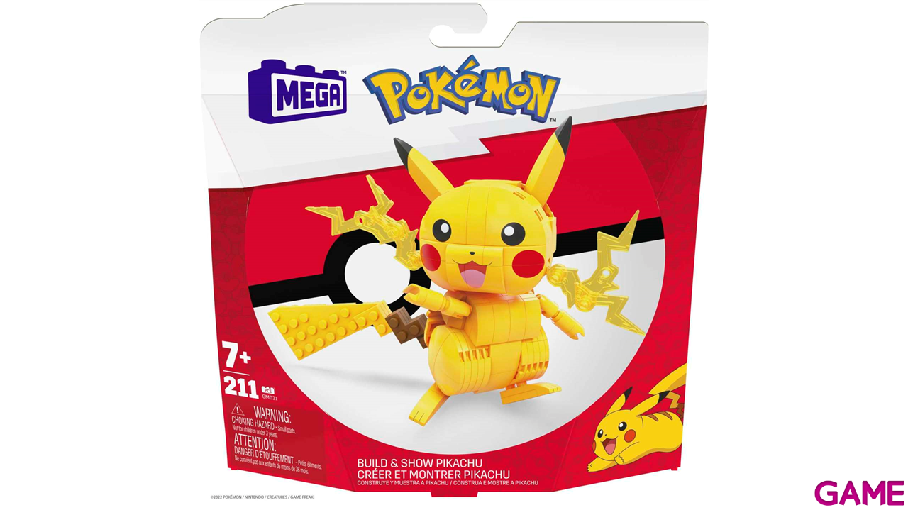 MEGA Construx Pokémon Construye y Muestra Pikachu-3