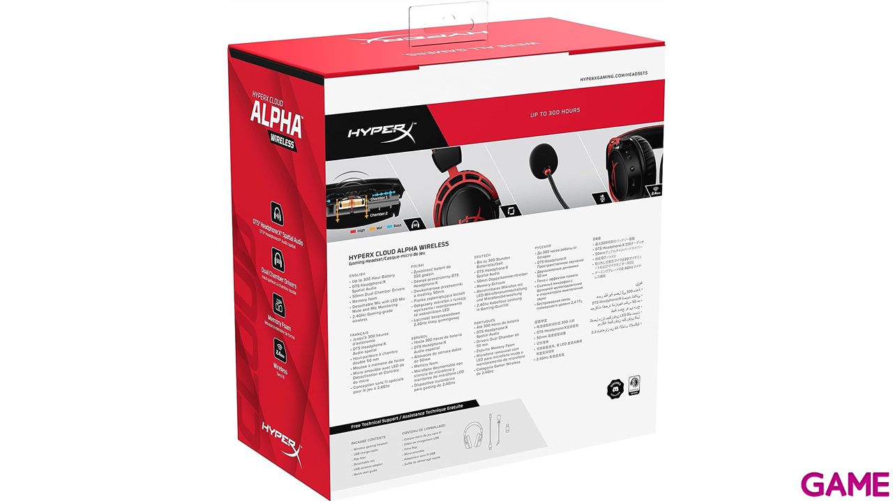 HyperX Cloud Alpha Wireless - Auriculares Gaming-2
