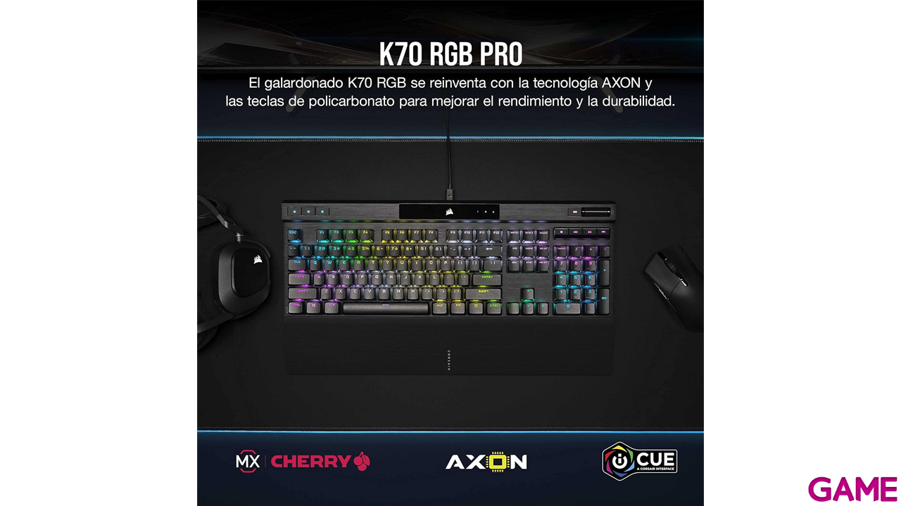 Corsair K70 RGB Pro MX Red - Teclado Gaming-3