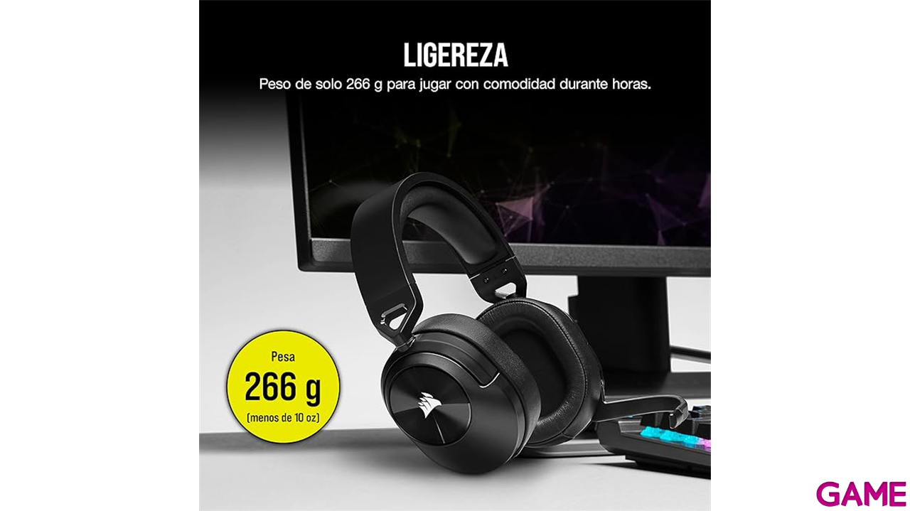 Corsair HS55 Estereo Carbono PC-PS4-PS5-XBOX-NSW-MOVIL- Auriculares Gaming-3
