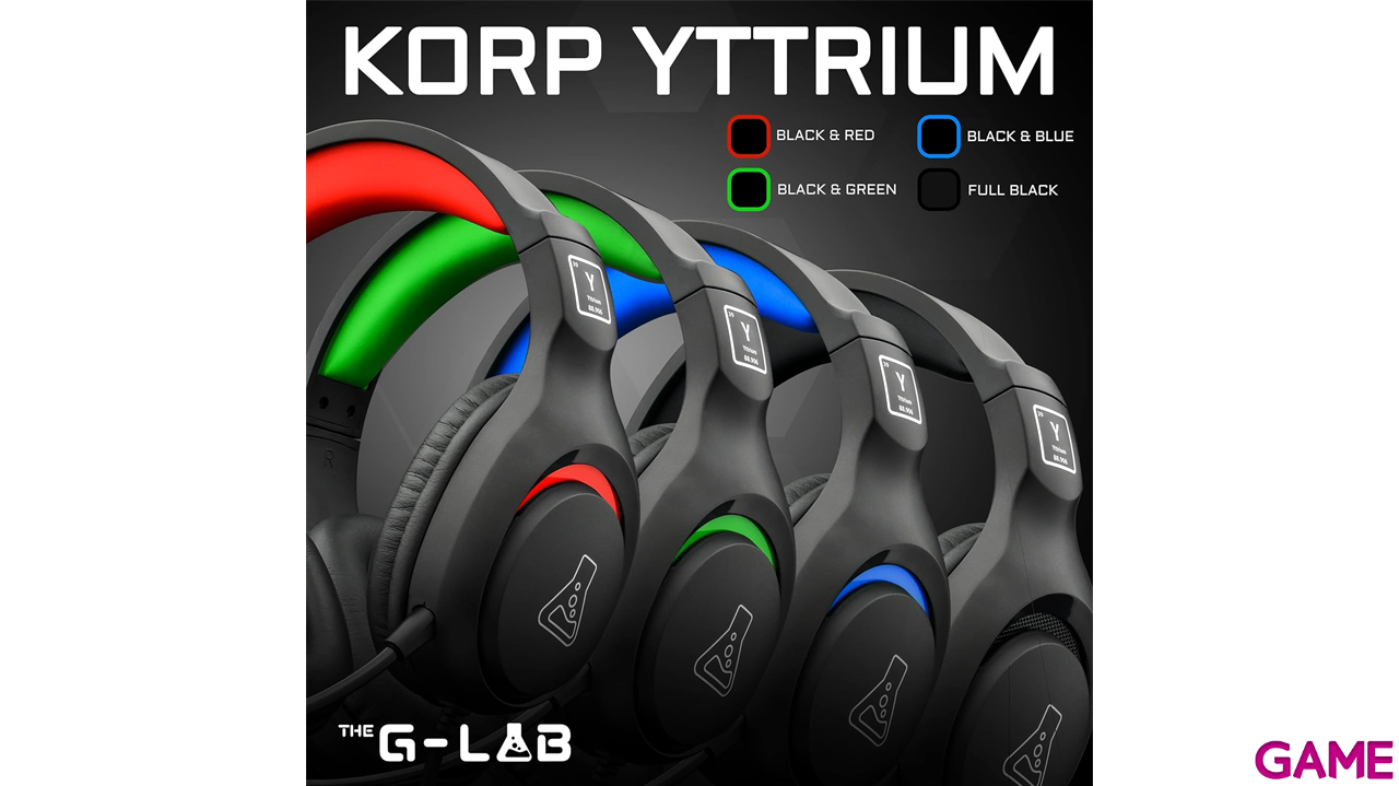The G-Lab Yttrium Auriculares Alámbrico Diadema Juego Negro-2