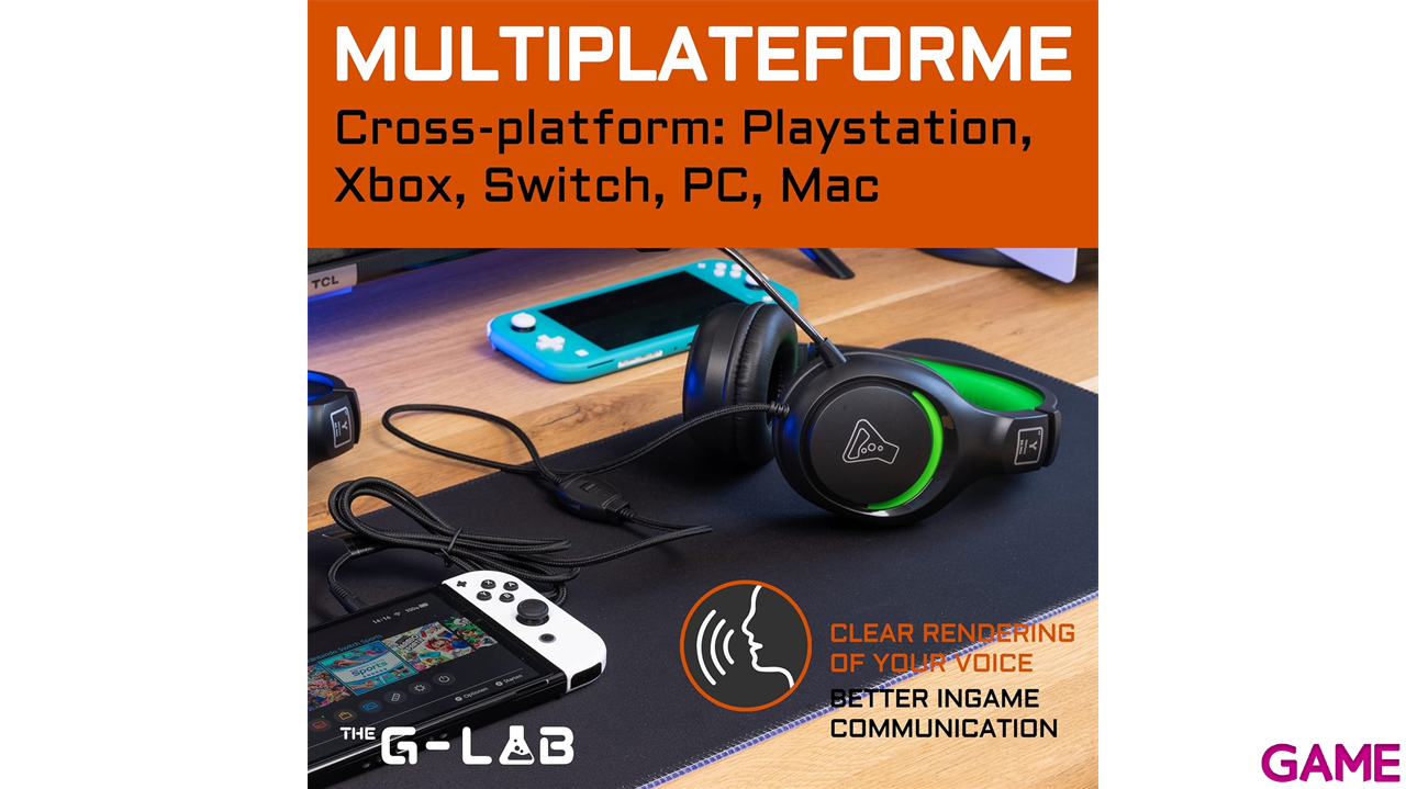 The G-Lab Yttrium Auriculares Alámbrico Diadema Juego Negro-3