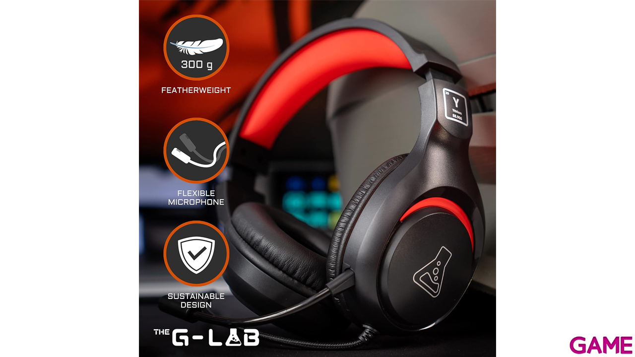 The G-Lab Yttrium Auriculares Alámbrico Diadema Juego Negro-5