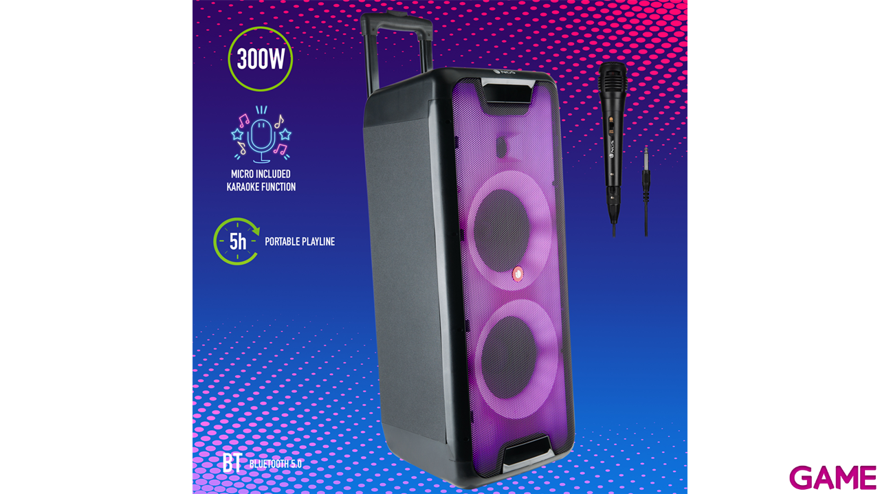 NGS Wild Rave 2 300W Karaoke Negro - Altavoz-3