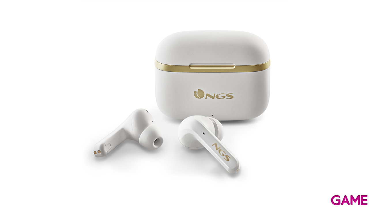 NGS ARTICA TROPHY Auriculares Inalámbrico Dentro de oído Llamadas/Música USB Tipo C Bluetooth Oro, Blanco-3