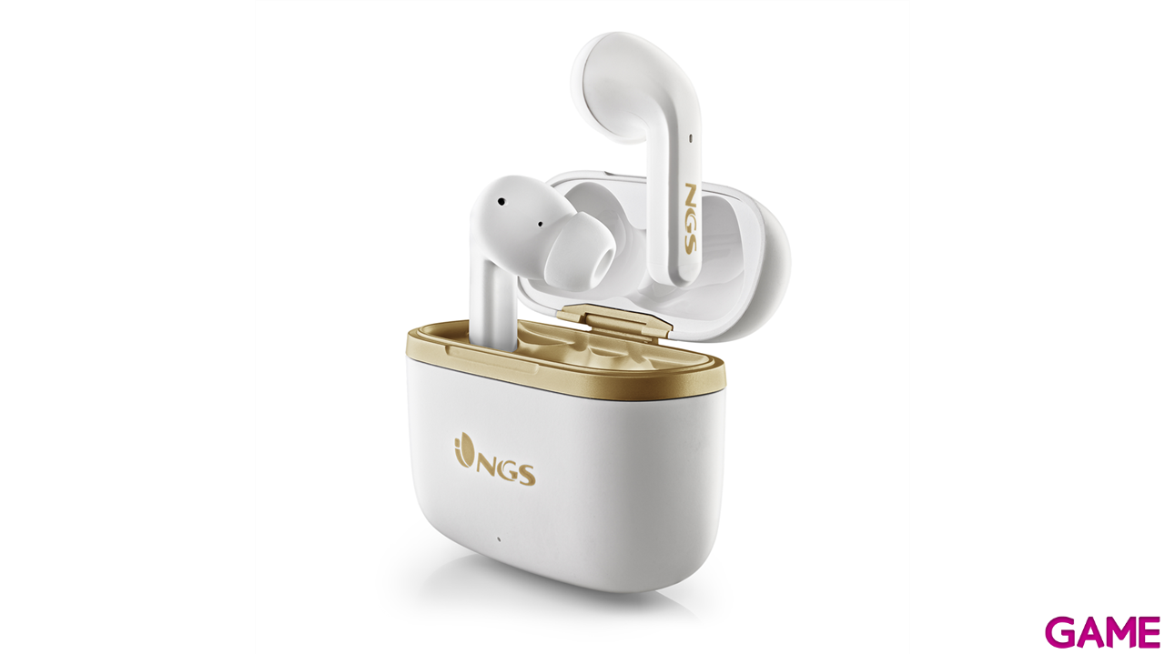 NGS ARTICA TROPHY Auriculares Inalámbrico Dentro de oído Llamadas/Música USB Tipo C Bluetooth Oro, Blanco-4