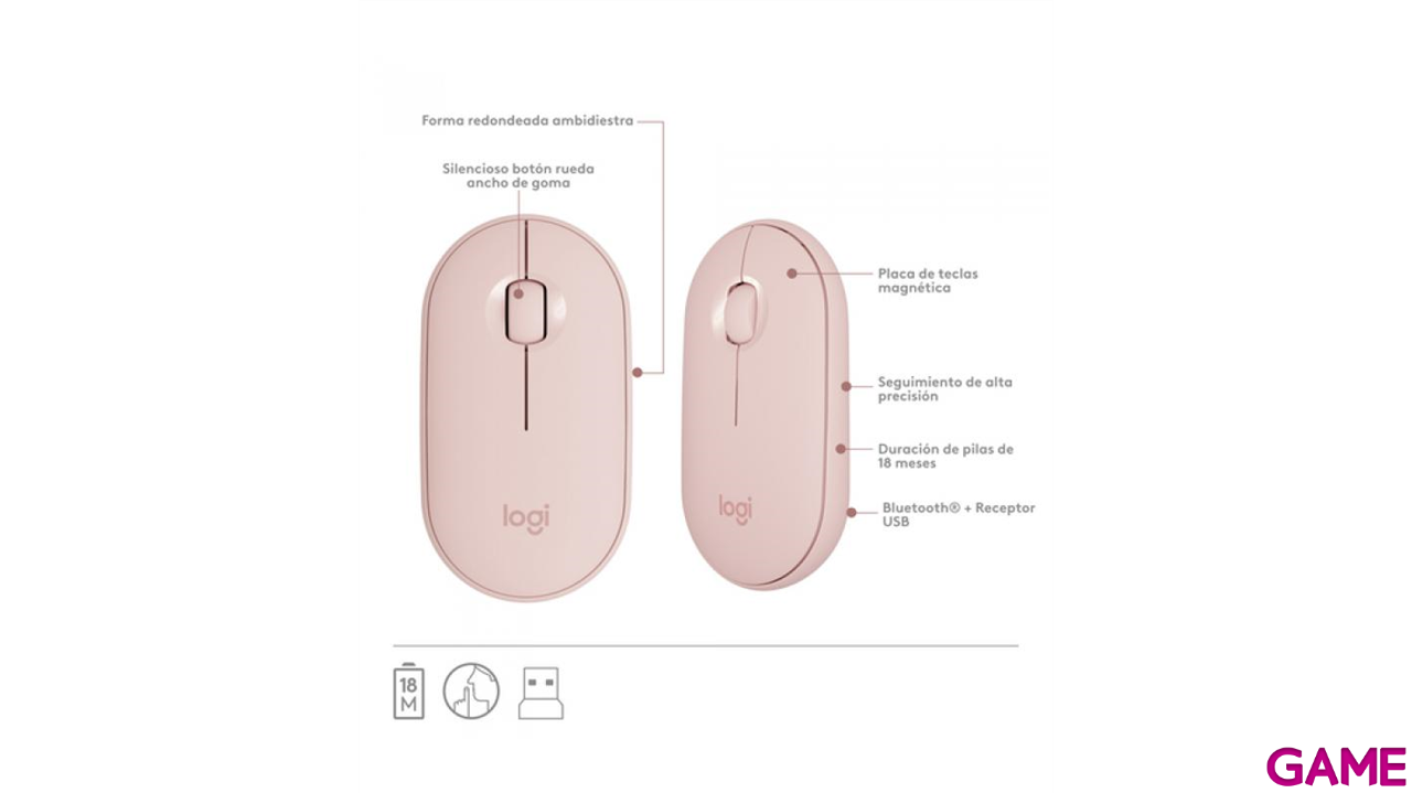 Logitech MK470 Slim Wireless Rosa - Combo-1