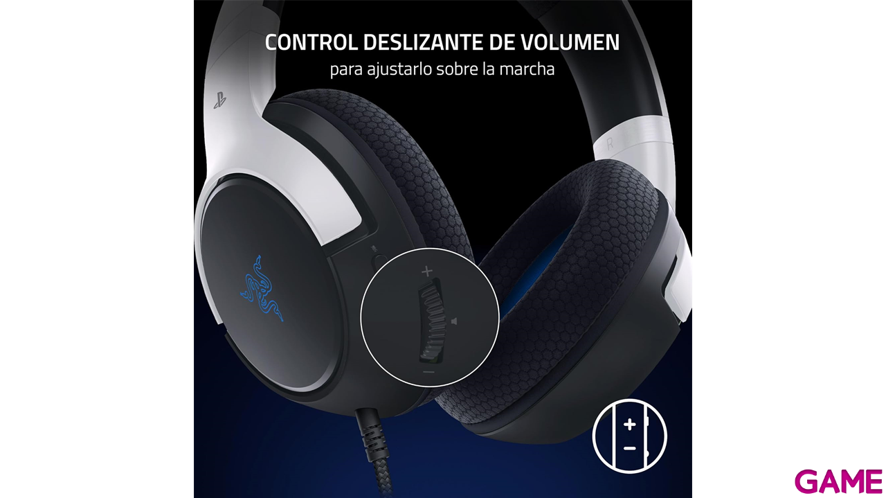 Razer Kaira X Negro Azul Blanco PC - PS5 - PS4 - Switch - Movil - Licencia PlayStation - Auriculares Gaming-2
