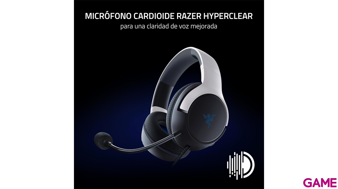 Razer Kaira X Negro Azul Blanco PC - PS5 - PS4 - Switch - Movil - Licencia PlayStation - Auriculares Gaming-3