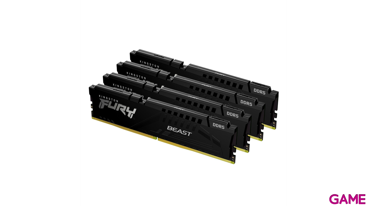 Kingston Technology FURY Beast Black XMP módulo de memoria 128 GB 4 x 32 GB DDR5 5600 MHz-0