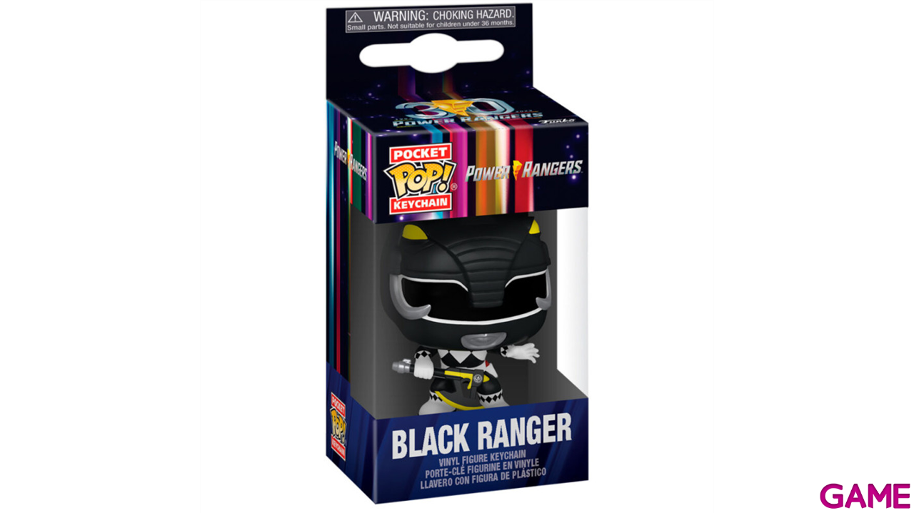 Llavero Pocket POP Power Rangers 30th Anniversary Black Ranger-0