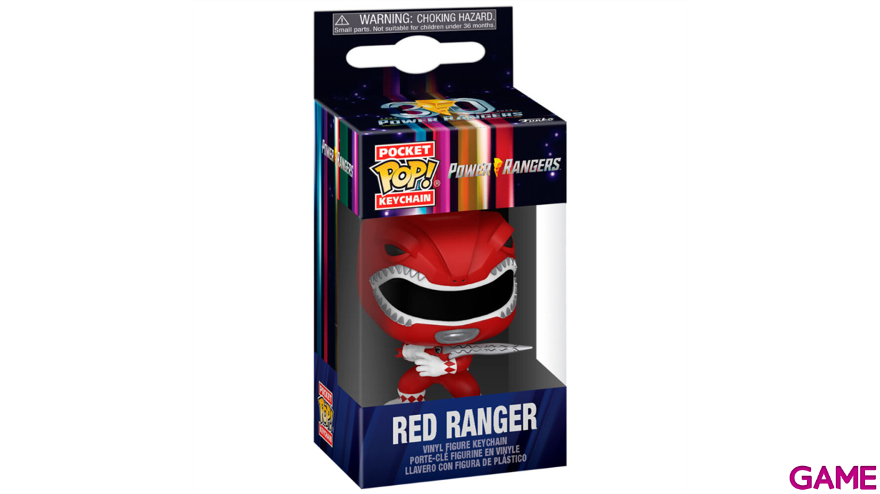 Llavero Pocket POP Power Rangers 30th Anniversary Red Ranger-0