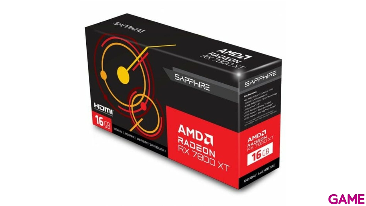 Sapphire Radeon RX 7800 XT 16GB GDDR6 - Tarjeta Grafica Gaming-2