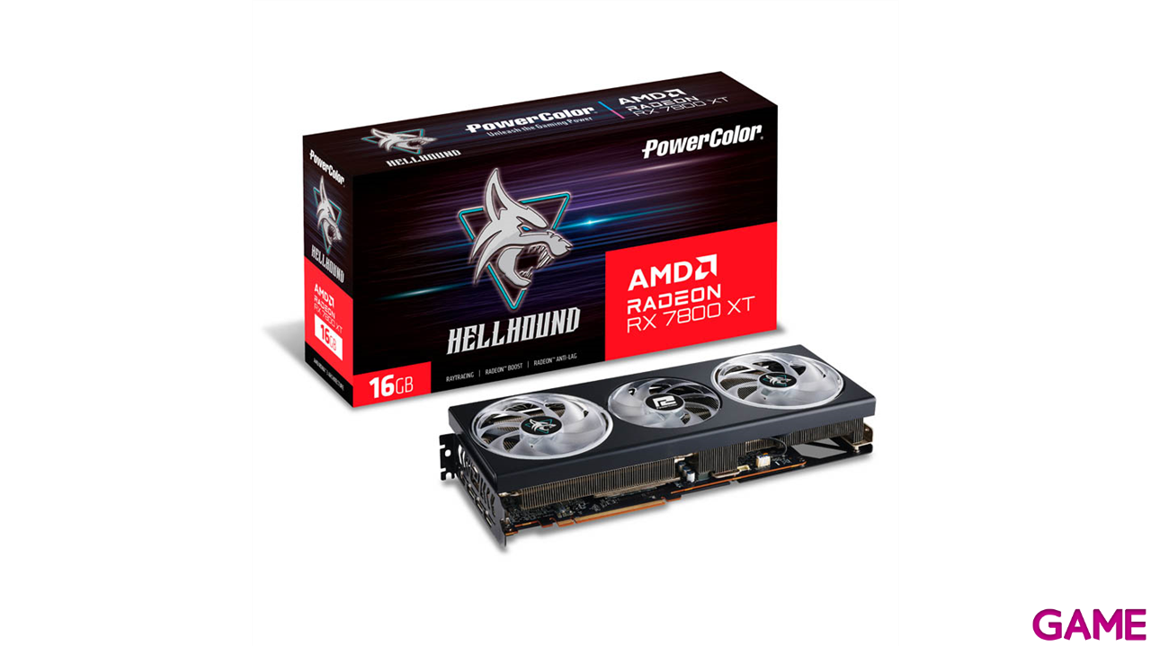 Powercolor Hellhound RX 7800XT 16GB GDDR6 - Tarjeta Grafica Gaming-0
