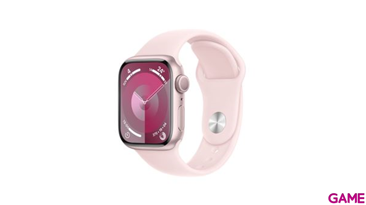 Apple Watch Series 9 41 mm Digital 352 x 430 Pixeles Pantalla táctil Rosa Wifi GPS (satélite)-0