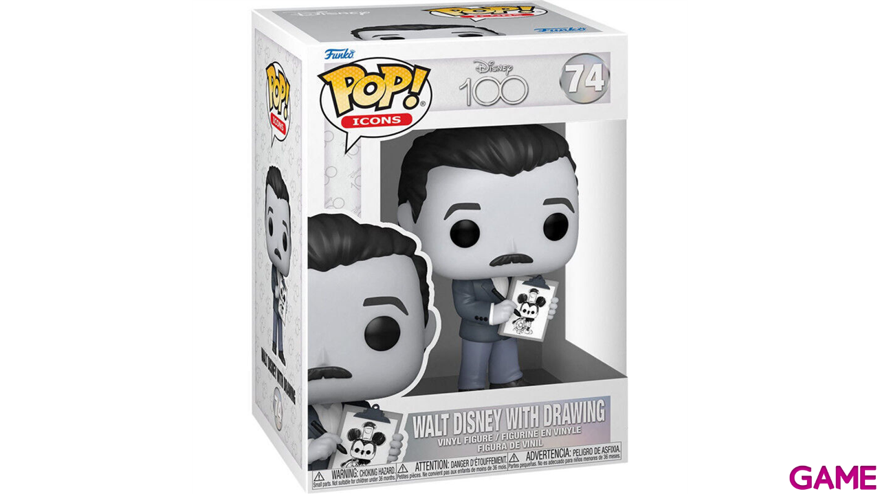 Figura POP Disney 100th Anniversary Walt Disney with Drawing-1