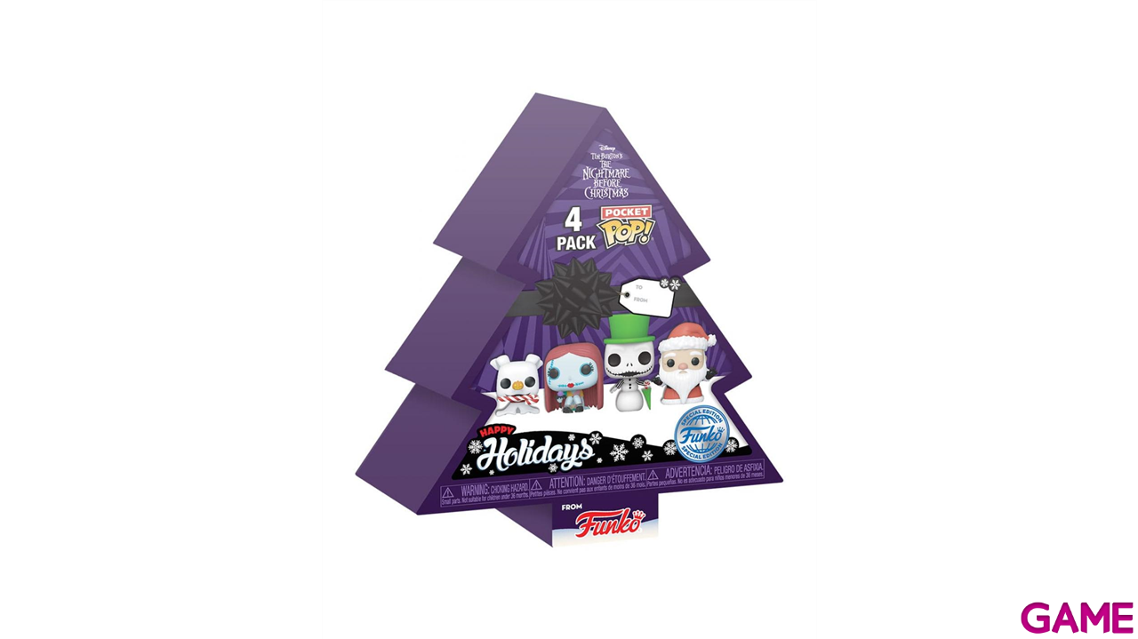 Arbol con 4 figuras Pocket POP Disney Pesadilla Antes de Navidad Holiday Exclusive-1