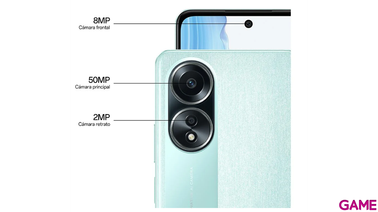 OPPO A58 128GB Negro - Telefono Movil-1