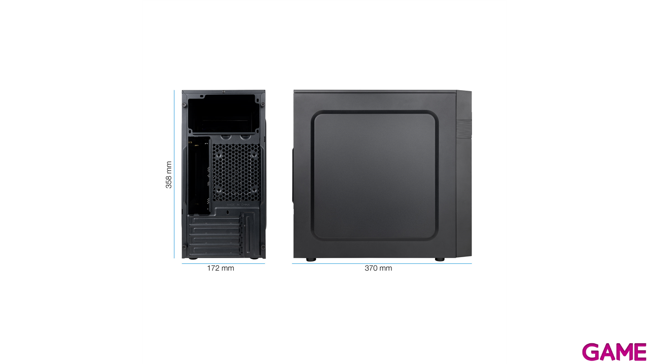 TooQ Caja Minitorre Micro-ATX Negra - Caja Ordenador-2