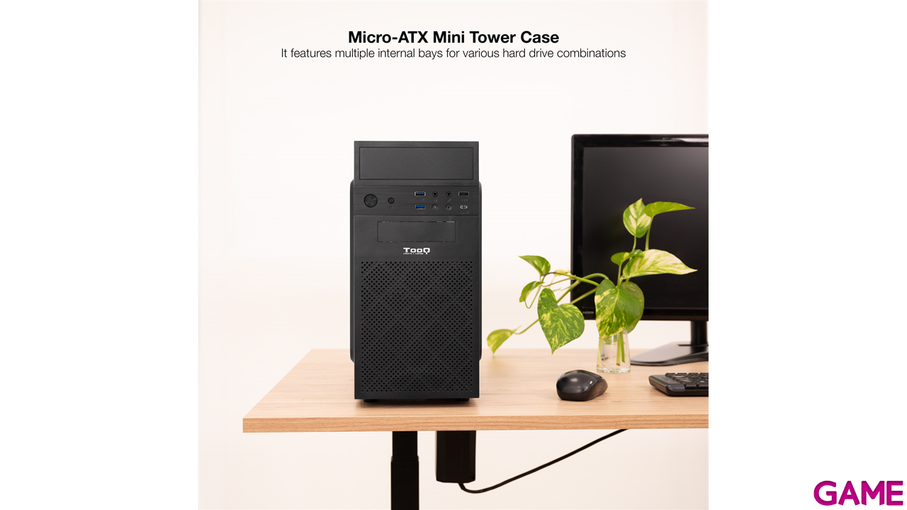 TooQ Caja Minitorre Micro-ATX Negra - Caja Ordenador-4