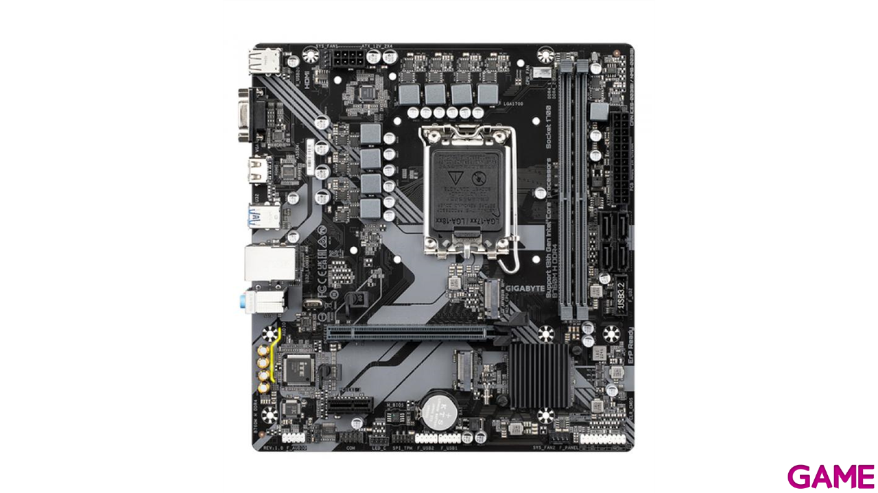 Gigabyte B760M H DDR4 (rev. 1.0) LGA 1700 micro ATX - Placa Base-0