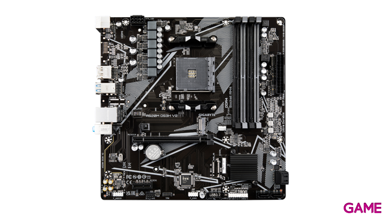 Gigabyte A520M DS3H V2 (rev. 1.0) Zócalo AM4 micro ATX - Placa Base-0