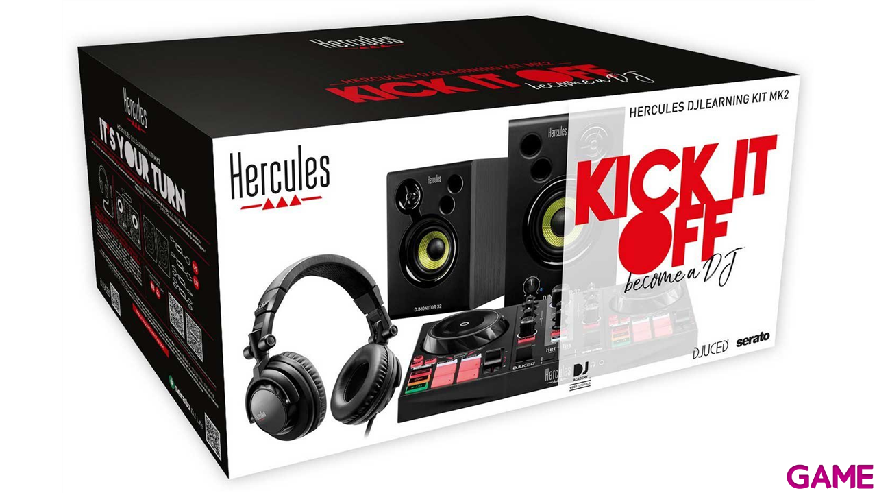 Hercules DJLearning Kit Mesa Mezclas + Altavoces + Auriculares - Pack-1
