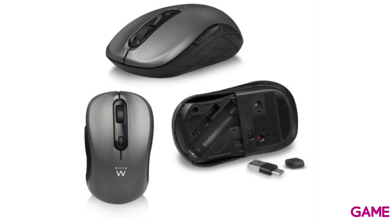 Ewent EW3272 teclado Ratón incluido RF inalámbrico QWERTY Español Negro-1