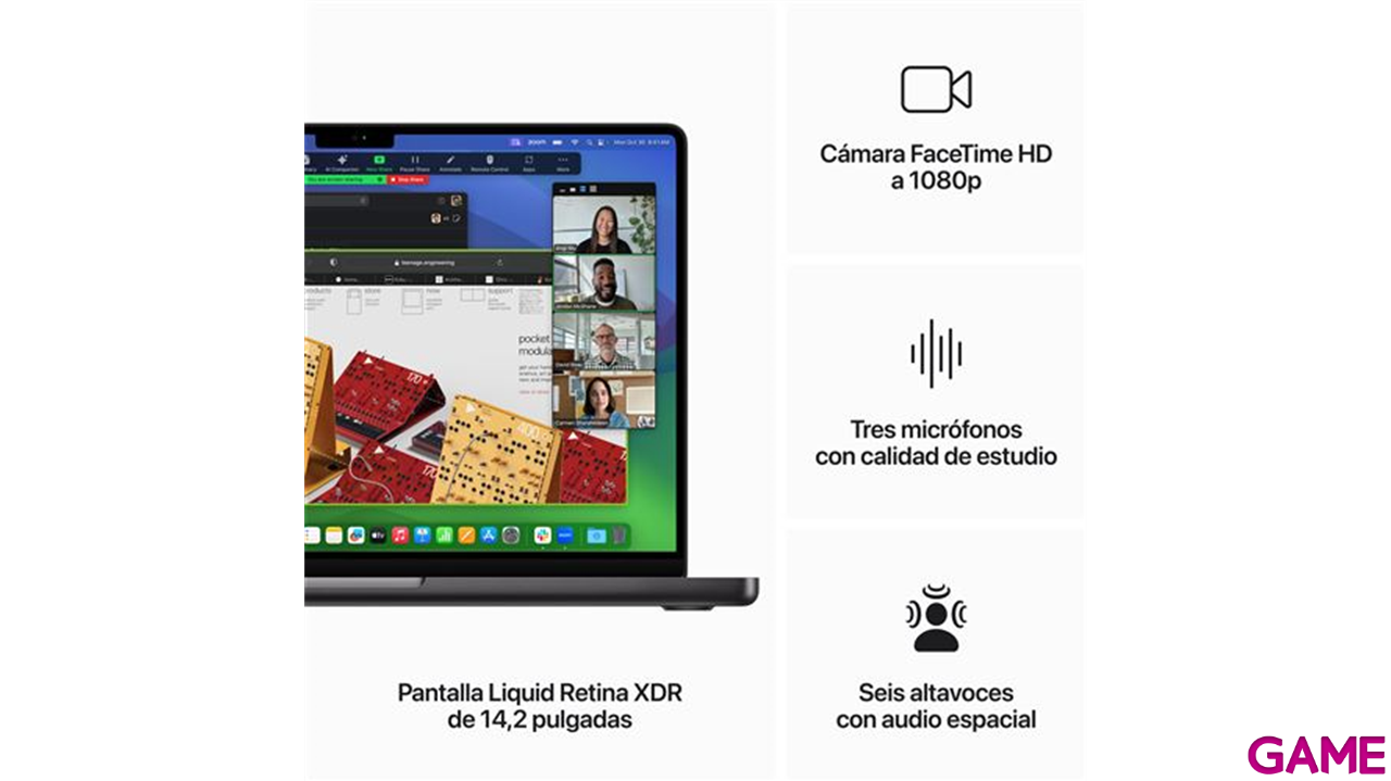 Apple MacBook Pro 14.2 M - M3 Pro - 18GB - 512GB SSD - macOS - Ordenador Portatil-1