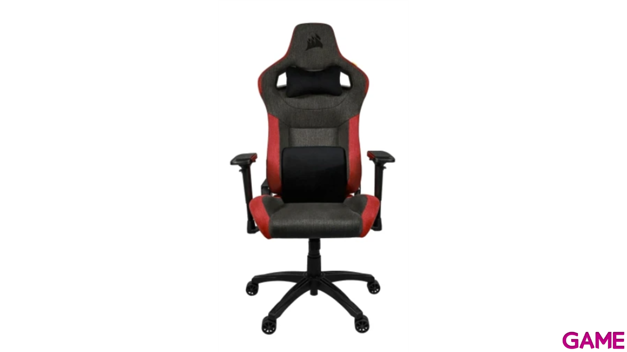 Corsair T3 Rush Charcoal Red - Silla Gaming-0