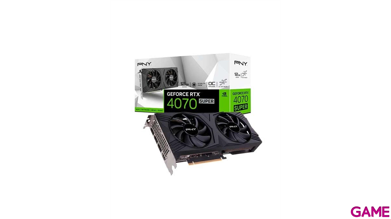 PNY GeForce RTX™ 4070 SUPER 12GB OC DF NVIDIA GeForce RTX 4070 SUPER GDDR6X-2