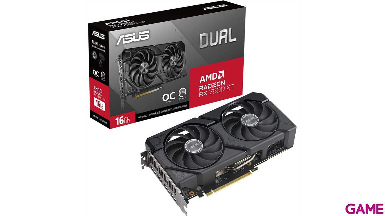 ASUS Dual -RX7600XT-O16G AMD Radeon RX 7600 XT 16 GB GDDR6-0