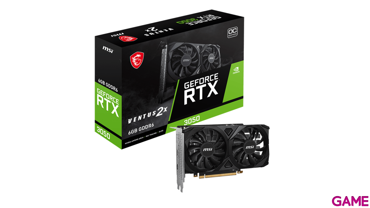 MSI GeForce RTX 3050 Ventus 2X OC 6GB GDDR6 - Tarjeta Grafica Gaming-1