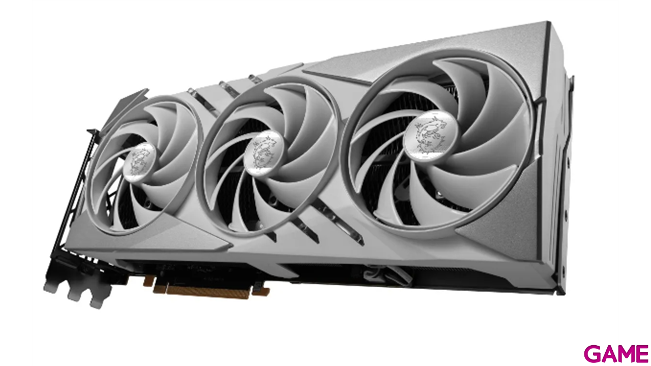 VGA MSI RTX 4080 SUPER 16G GAMING X SLIM WHITE,NV,RTX4080SUPER,16GB,GDDR6X,256BIT,3DP+1HDMI,TORX FAN 4.0,3 VENTILADORES-0