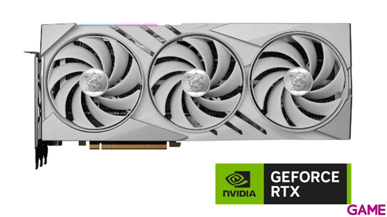 VGA MSI RTX 4080 SUPER 16G GAMING X SLIM WHITE,NV,RTX4080SUPER,16GB,GDDR6X,256BIT,3DP+1HDMI,TORX FAN 4.0,3 VENTILADORES-2