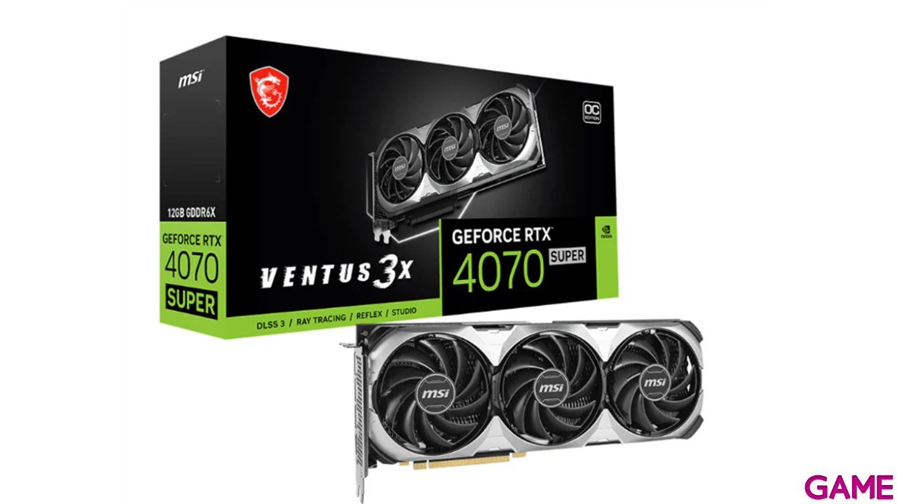 MSI Ventus GeForce RTX 4070 Super 12GB GDDR6 - Tarjeta Grafica Gaming-0