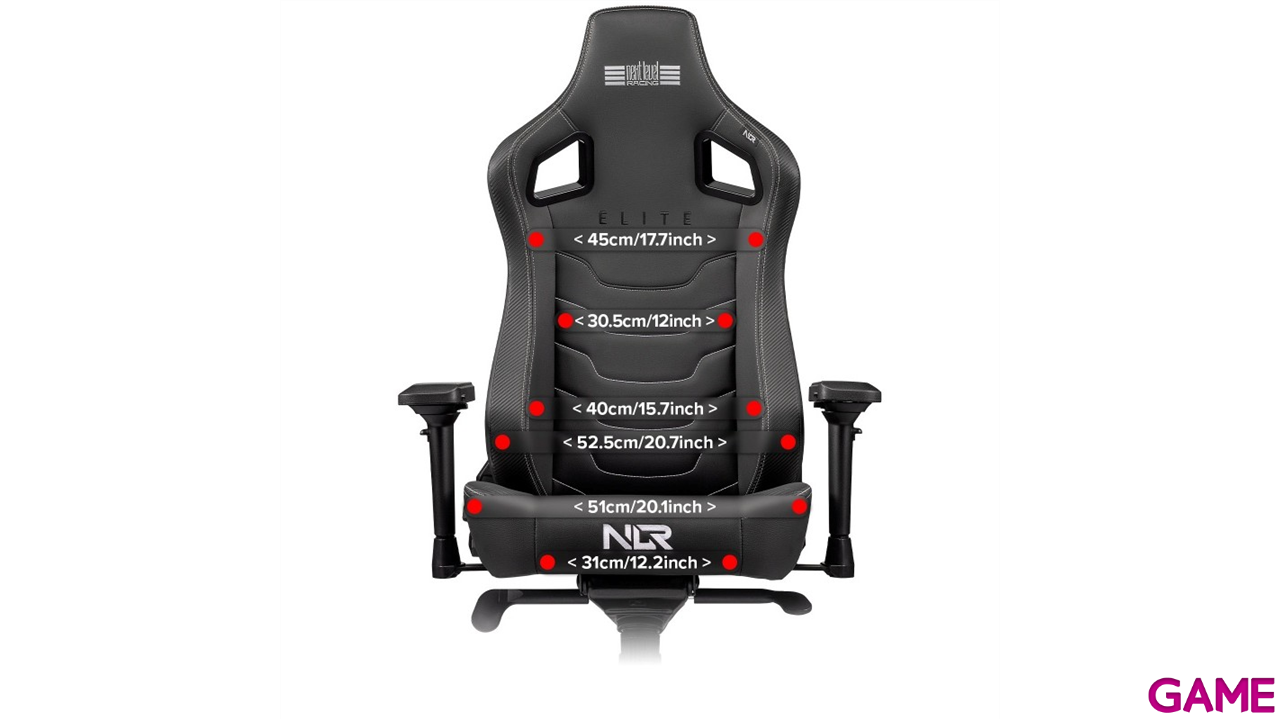 Next Level Racing Elite Black Leather Edition - Silla Gaming-4