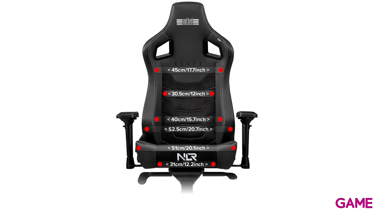 Next Level Racing Elite Black Leather & Suede Edition - Silla Gaming-3