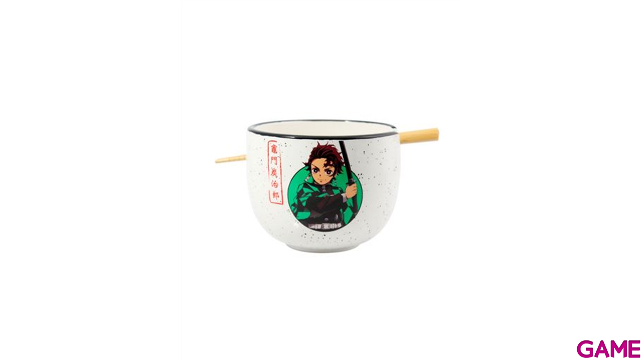 BOL RAMEN CON PALILLOS DEMON SLAYER TANJIRO 470ML-0