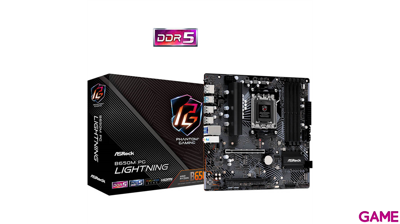 Asrock B650M PG Lightning AMD B650 Zócalo AM5 micro ATX-1