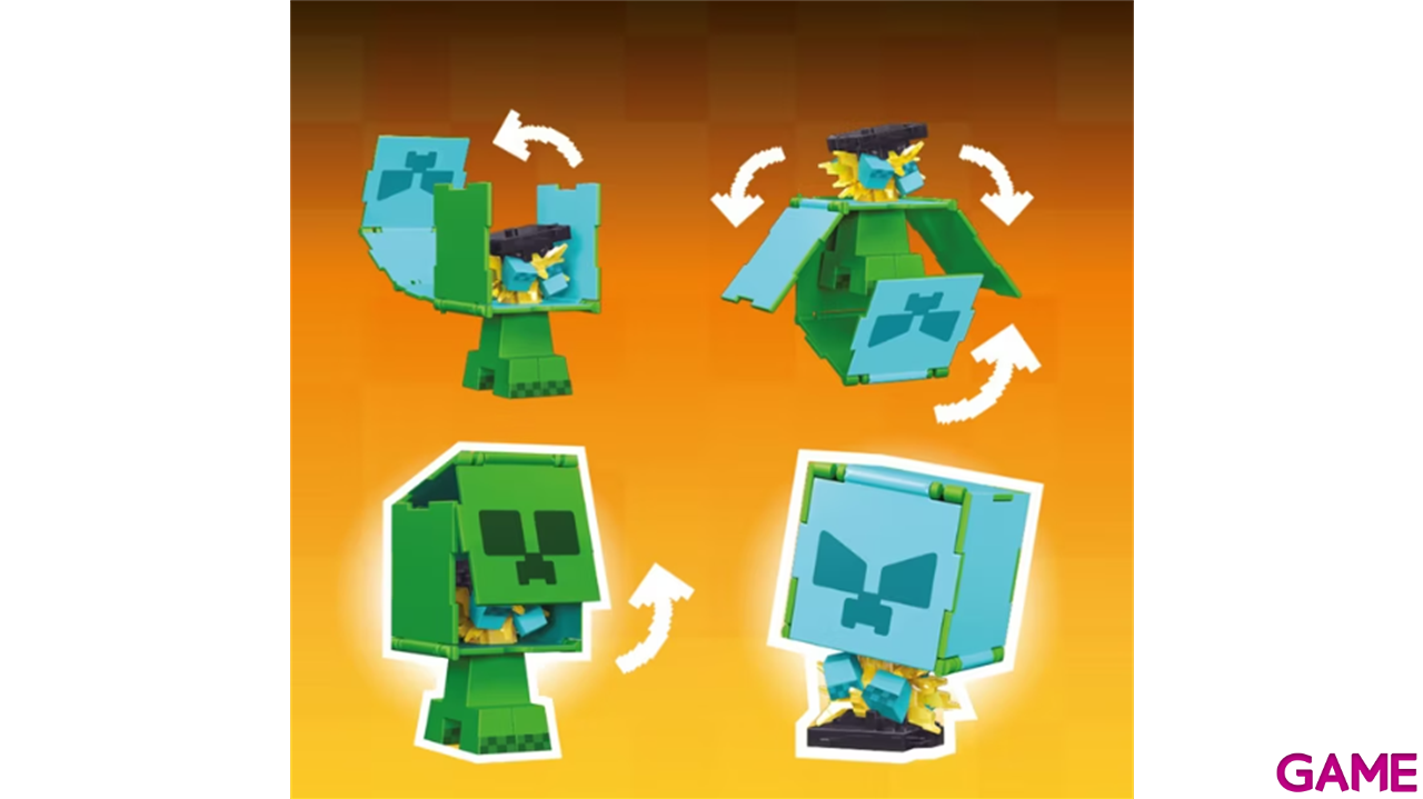 Minecraft Figura Intercambiable 2 en 1 Flippin Figs Surtido-3